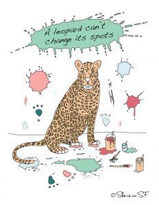 a leopard can't change its spots es español