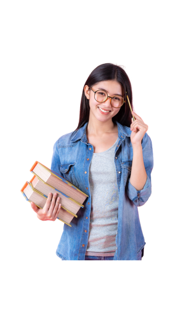 estudiante 3 chica cargando libros