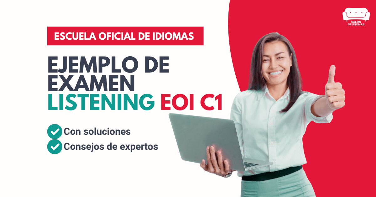 Listening C1 EOI ejemplo de examen portada artículo blog